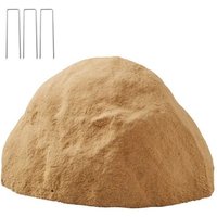 Rocher Artificiel Pour Jardin-Duoku-Couverture Décorative Réaliste-Pierre Creuse Pour Dissimuler Pompe Ou Equipements-Brun Sable