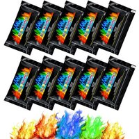 Mystic Fire,10 x 10 g Mystic Fire Powder,Powder for Coloring Flames,Magical Rainbow Flame,Multi-coloured and Mystical Fire,Mystical Fire,Outdoor Use