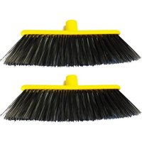 2 Pack Garden Brush for Sweeping Artificial Grass,Carpet and Outdoor,33 x 15.5 x 11 cm,Yellow