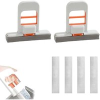 2 pcs Mini Foldable Desktop Mop,Mini Balai À Franges,Balai éponge Portable,Contient 4 Têtes D'éponge de Rechange,petit balai portable pour plans de