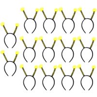 Pack of 14 Bee Headbands for Party Party-Black Headband for Children's Costumes and Shows,Yellow,26 x 15 cm
