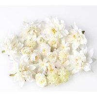 Artificial Flower Heads 2-10 cm 26 Pack Various Varieties Mini Artificial Flower Heads Decorative Flowers for Cake Decoration Wedding DIY Crafts