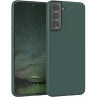TRAHOO-Coque de protection en silicone pour Galaxy S21 5G, en silicone vert, souple, résistante aux chocs, avec protection de l'appareil photo, fine,