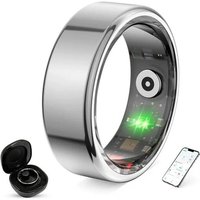 Smart Ring Bague Connectée Unisexe - Tracker Fitness, Cardio, Sommeil, 100+ Sports, Étanche IP68, Sans Abonnement, iOS/Android,¿.