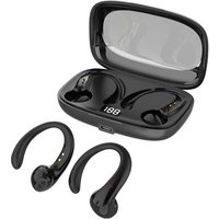 Écouteurs Bluetooth sans fil à conduction osseuse avec affichage numérique et oreillettes