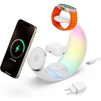 Chargeur Induction Pour Iphone: 3 En 1 Chargeur Induction Pour Iphone 16/16 Pro Max/16 Pro/16 Plus/15/14/13/12/11/10/9/8/Se Apple Watch Und Airpods 4