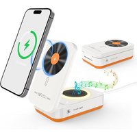 Chargeur Induction Pour Iphone,Station De Charge,Support Telephone Pliable Avec Enceinte Bluetooth Portable,Lampe,Chargeur Sans Fil Pour Iphone