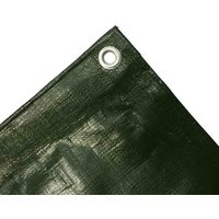 Bâche de protection 280 g/m², bâche étanche verte et résistante, 6x10 (60m²)