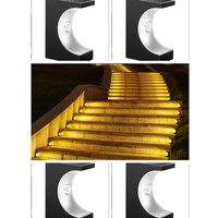 Lampes Solaires D'escalier Extérieures À Lumière Chaude - Éclairage Solaire Facile À Installer 4 Pack