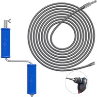 JEXNOVASHOP-Furet Deboucheur Canalisation 10 m, diamètre 6 mm, spirale de nettoyage de canalisations, spirale de nettoyage avec adaptateurs