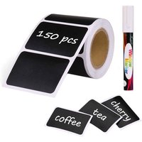 JEXNOVASHOP-150pcs Kit d'Etiquette Autocollantes Réutilisables pour la Cuisine Organiser avec Marqueurs Craie Liquide, Étiquette Tableau Noir