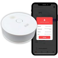 JEXNOVASHOP-Détecteur de fumée connecté Wi-FI, Firesafe 2, Alerte sur Smartphone, 5 Ans d'autonomie, Scénarios, Pas de Hub nécessaire
