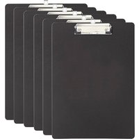 JEXNOVASHOP-Porte-bloc A4 avec Pince, 6 Pièces Clip Planches pour Bureau, Salle de Classe, le Restaurant - Noir
