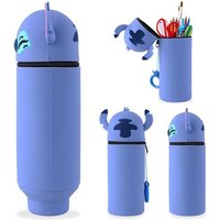 JEXNOVASHOP-Trousse Silicone, Trousse Cute 2 en 1, Cartoon Stand Up réglable, Durable et Facile à Nettoyer, Convient aux Enfants, Fille, garçon et