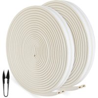 JEXNOVASHOP-Bande de Joint 30m /98.4 pi, Joint Porte Garage, D-Profil Auto-adhésive Anticollision Insonorisation Joint de Porte D'étanchéité en