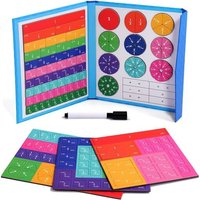 JEXNOVASHOP-Jeux pour Apprendre Les Fractions,Outils d'apprentissage,Apprendre a Compter,Learning ressources,Montessori Jeux Enfant 5 Ans