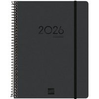 JEXNOVASHOP-Agenda Ikon 16 mois 2025-2026 Semaine sur 2 pages Présentation Verticale Septembre 2025-Décembre 2026 (16 mois) Noir International
