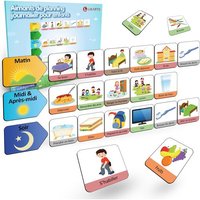 JEXNOVASHOP-Aimants pour Planning journalier ¿ 198 aimants pour Organiser la journée, utilisables sur Toutes Les Surfaces magnétiques ¿ Favorise