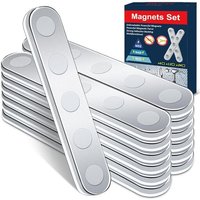 JEXNOVASHOP-Aimant Puissant Autocollant Aimants Incassable Aimants Neodyme Adhesif Plat Magnetique Bande 58x10x2mm pour Tableau Blanc Interactif,