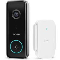 JEXNOVASHOP-aosu Sonnette sans Fil avec Caméra HD 5MP, Sonnette sans Fil Exterieur Etanche avec Pile, Sonnettes Vidéo avec Radar et PIR détection,