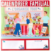 JEXNOVASHOP-Organiseur familial mural 28x28 cm - 2026-18 fiches mensuelles - Papier FSC - Planification famille