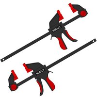 JEXNOVASHOP-2 Pièces Serre Joint Menuisier, Serre Joint Rapide, Portée 200 mm, Plage d¿Étirement 400 mm, Serrage et Étirement Deux En Un, Force de