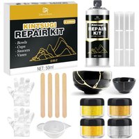 JEXNOVASHOP-Kintsugi Kit de réparation - 50 ml de colle dorée Kintsugi