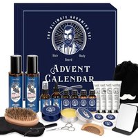 JEXNOVASHOP-Calendrier de l'Avent 2025 pour Hommes, 24PCS kit d'entretien de la Barbe de Qualité Supérieure, Calendrier de Noël pour le Corps, le