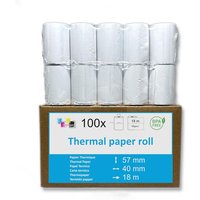 JEXNOVASHOP-boite de 100 Rouleaux/bobines de papier thermique standard 57 x 40 x 12 pour terminal de paiement carte bancaire - tpe marque