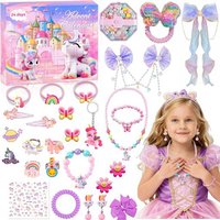 JEXNOVASHOP-Calendrier de l'Avent licorne Fille- Calendrier de l'avent 2025 pour 3+ ans Filles Enfants Cadeau de Noël avec 24 Jours Surprises