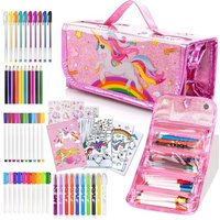 JEXNOVASHOP-60PCS Marqueurs ParfuméS Aux Fruits Avec Trousse Licorne Pour Enfants De 3, 4, 5, 6, 7, 8, 10 Ans Fille