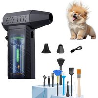 JEXNOVASHOP-12 en 1 Souffleur Air Comprimé, 260000 TR/Min de Pulvérisation d¿Air Comprimé Duster avec Batterie 8000mAh, Bombe Air Sec Nettoyage PC,
