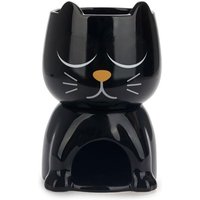 Jexnovashop-Service À Fondue Wake Cat Couleur Noir Thermosensible, Le Chat Ouvre Les Yeux Lorsqu'il Se Réch