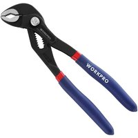 Pince Multiprise de Pointe 180 mm avec Multi Position de Rainure et Machoire Courbee WORKPRO, Pince Plombier pour Reparation de Plomberie et Usage