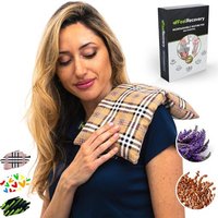 JGD-Bouillotte Sèche Graines de Lin - Coussin Chauffant Micro Onde contre Douleur Musculaire (35x18 cm)
