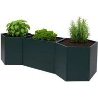 Lot De 3 Jardinières Sur Pied Hwc-P64, Jardinières Sur Pied Métalliques Pour Légumes/Plantes, Bacs À Fleurs, Pots De Fleurs En Acier 77 X 286 X 88 Cm