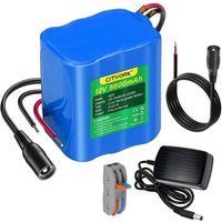 JGD-Batterie lithium-ion rechargeable 12 V CC 5600 mAh pour caméras de vidéosurveillance, caméscopes, lecteurs MP3, bandes lumineuses LED