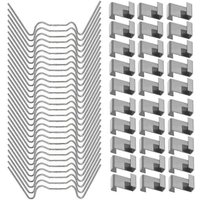 100 Clips De Fixation En Acier Inoxydable Pour Vitres De Serre (Avec 50 Clips De Fixation En Fil De Fer Pour Vitrage De Serre)