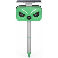 Répulsif Ultrasonique Pour Animaux, Alimenté À L'énergie Solaire, Pour L'extérieur, Avec Fonction Répulsive Par Flash Et Son.