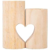 Ensemble De 2 Supports De Bougies En Bois Pour La Décoration Intérieure, Bougeoirs Romantiques Pour Bougies Chauffe-Plat, En Bois