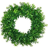Couronne Artificielle De Feuilles Vertes Pour Porte D'entrée, Couronne Verte D'extérieur