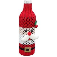 Housse Décorative De Bouteille De Vin À Motif Père Noël, Avec Grille Et Accessoires De Table