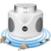 In 1 Rodent Repellent 360 Ultrasonic With 9 Strobe Lights And Pir Mouse Squirrel Bat Spider Deterrent Devices Edition C