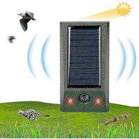Répulsif anti-chats d'extérieur, répulsif ultrasonique pour chats et chiens, rechargeable par énergie solaire et USB, protège des chiens, chats et