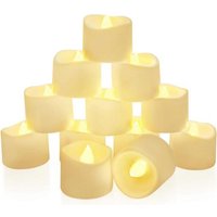 Lot De 12 Bougies Chauffe-Plat Sans Flamme, Bougies Led Pour Noël Et Décoration De Table De Mariage