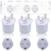 JGD-3X Adaptateur de Voyage Royaume-Uni: Adaptateur Angleterre Allemagne Prise Adaptateur Secteur Prise de Voyage Schuko Prise UE vers UK Adaptateur