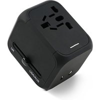 JGD-Adaptateur Prise de Voyage, Adaptateur Prise Universelle avec 2 Ports USB C et 1 Port USB A Adaptateur de Voyage pour l'Allemagne la