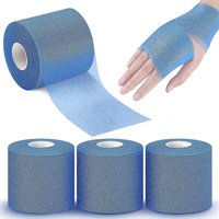 Lot de 3 bandes de pré-bandage athlétiques, 7 cm x 27,4 m, bleues