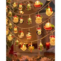 TRAHOO-Guirlande Lumineuse Noel a Intérieur e Exterieure, 5M 40LED Guirlande Lumineuse a Pile Blanc Chaud Guirlande Noel Lumineuse pour Decoration