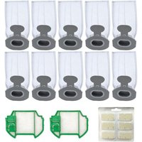Set économique de sacs à poussière pour l'aspirateur à batterie Vorwerk Kobold VK7 FP7- Sacs à poussière avec préfiltre et pastilles parfumées